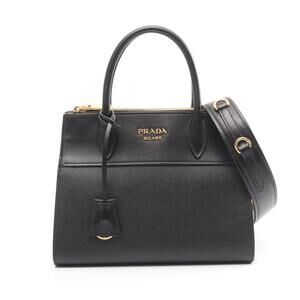 Prada Paradi SAFFIANOCITY Handbag Leather Saffiano Black